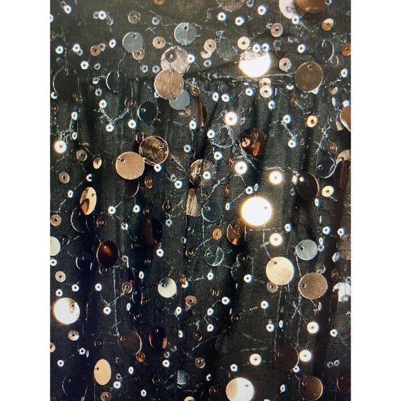 NWT Last TWO Final $$ Shine On You Black Sequin Mini Skater Dress Small - Picture 4 of 7